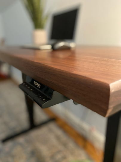 Walnut Sit to Stand Desk