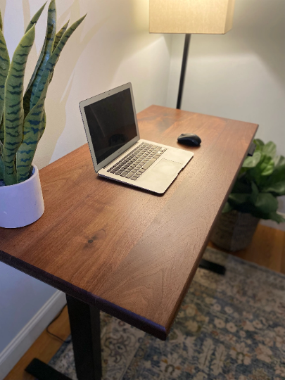 Walnut Sit to Stand Desk