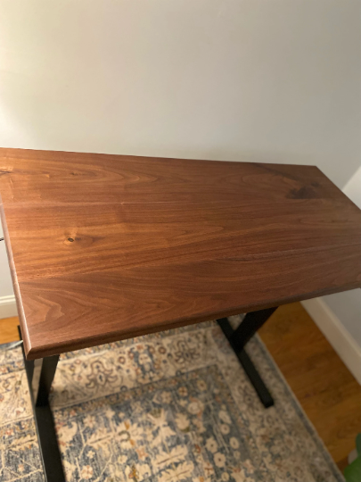 Walnut Sit to Stand Desk