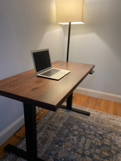 Walnut Sit to Stand Desk