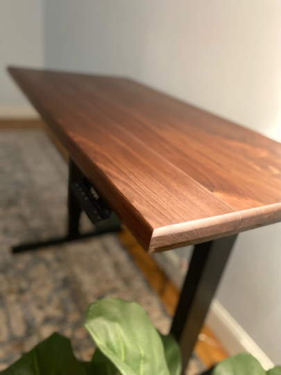 Walnut Sit to Stand Desk