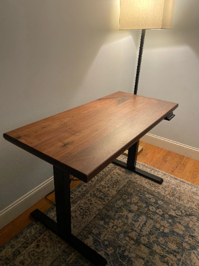 Walnut Sit to Stand Desk