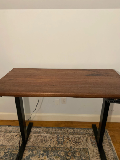 Walnut Sit to Stand Desk