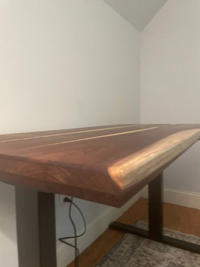 Walnut Sit to Stand Desk