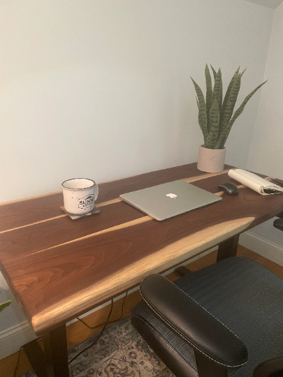 Walnut Sit to Stand Desk