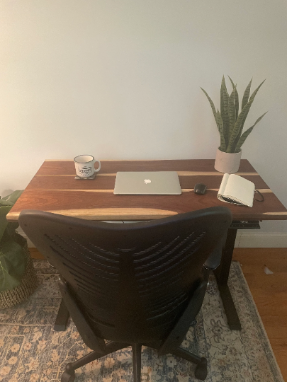 Walnut Sit to Stand Desk